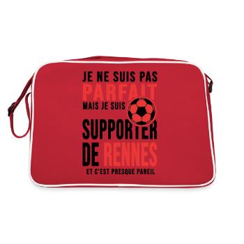 supporter foot Rennes club humour football rennais - Sac Retro - rouge/blanc - Dos