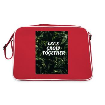 GROW TOGETHER - Retro Bag - red/white - Back