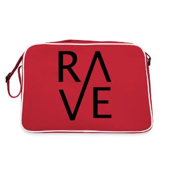 RAVE - Retro Tasche - Rot/Weiß - Hinten