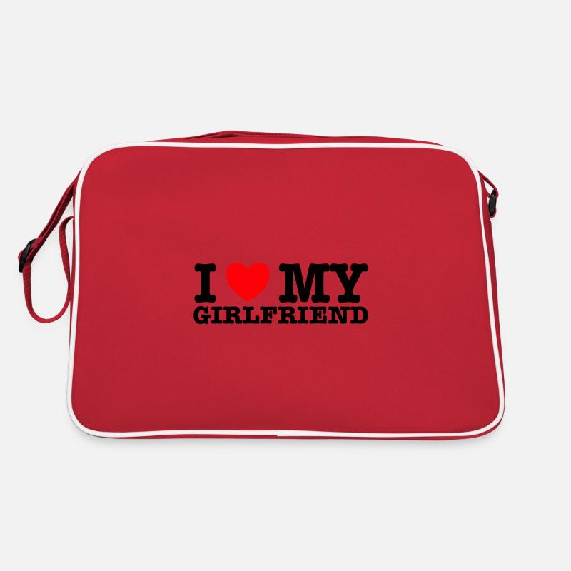 I Love My Girlfriend Retro Tasche