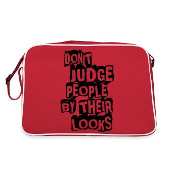 Ne jugez pas les gens par leur apparence - Sac Retro - rouge/blanc - Dos