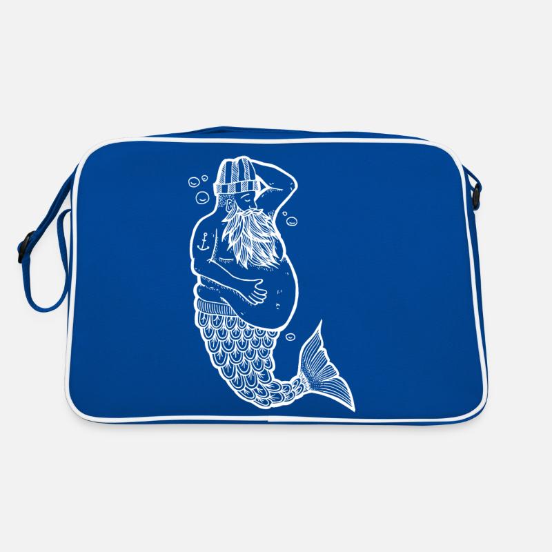 Grosse sirène avec bonnet et barbe Sac Retro
