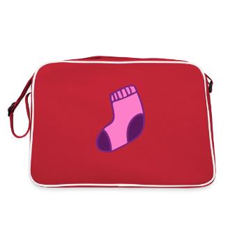 Chaussette - Bébé - Douce - Sac Retro - rouge/blanc - Dos