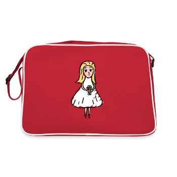 Drawing - Bride - Retro Bag - red/white - Back