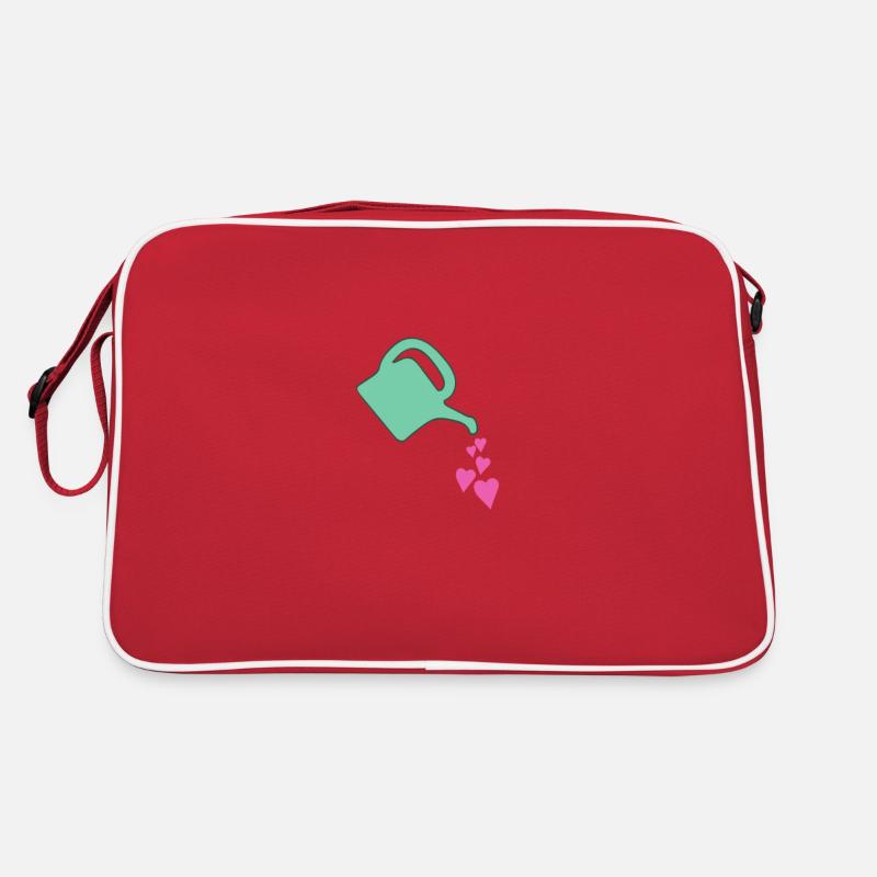 Gießkanne - Retro Tasche - Rot/Weiß