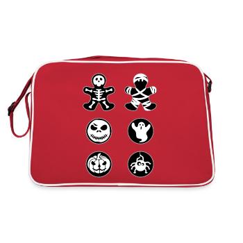Funny design for Halloween - Retro Bag - red/white - Back