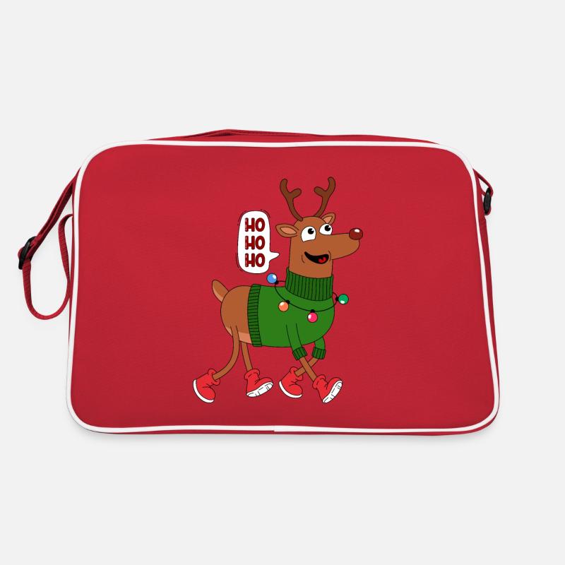 Christmas deer - Retro Bag - red/white