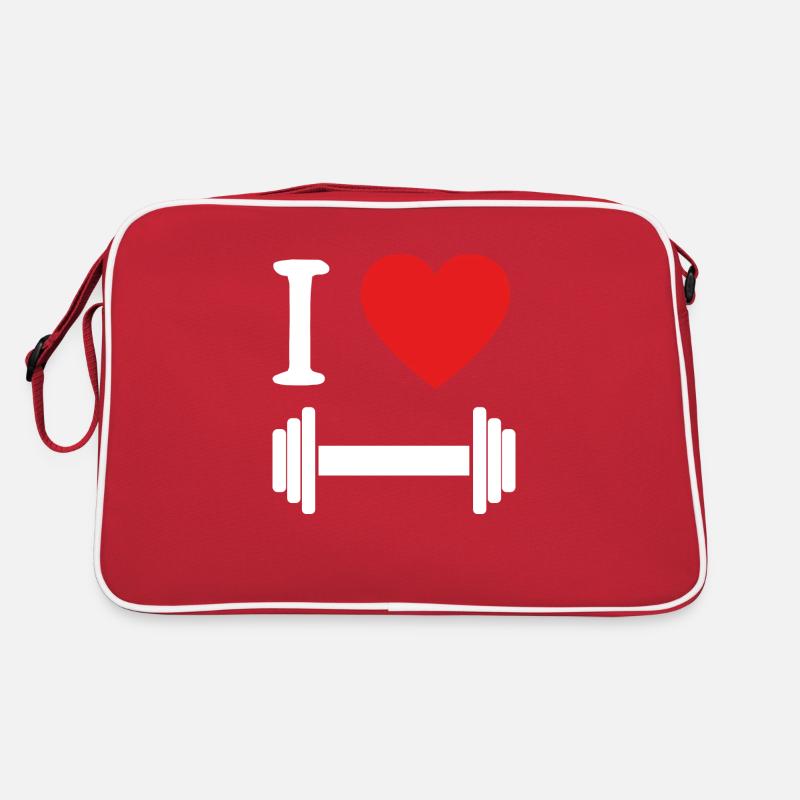 J’adore l’haltère BLANC Sac Retro