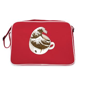 Wave of Coffee / Kaffee Welle - Retro Bag - red/white - Back