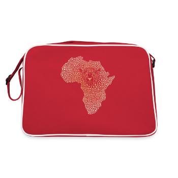 Symbole de l'Afrique dans le camouflage des guépards - Sac Retro - rouge/blanc - Dos