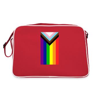 Gay Pride Rainbow Flag - Retro Bag - red/white - Back