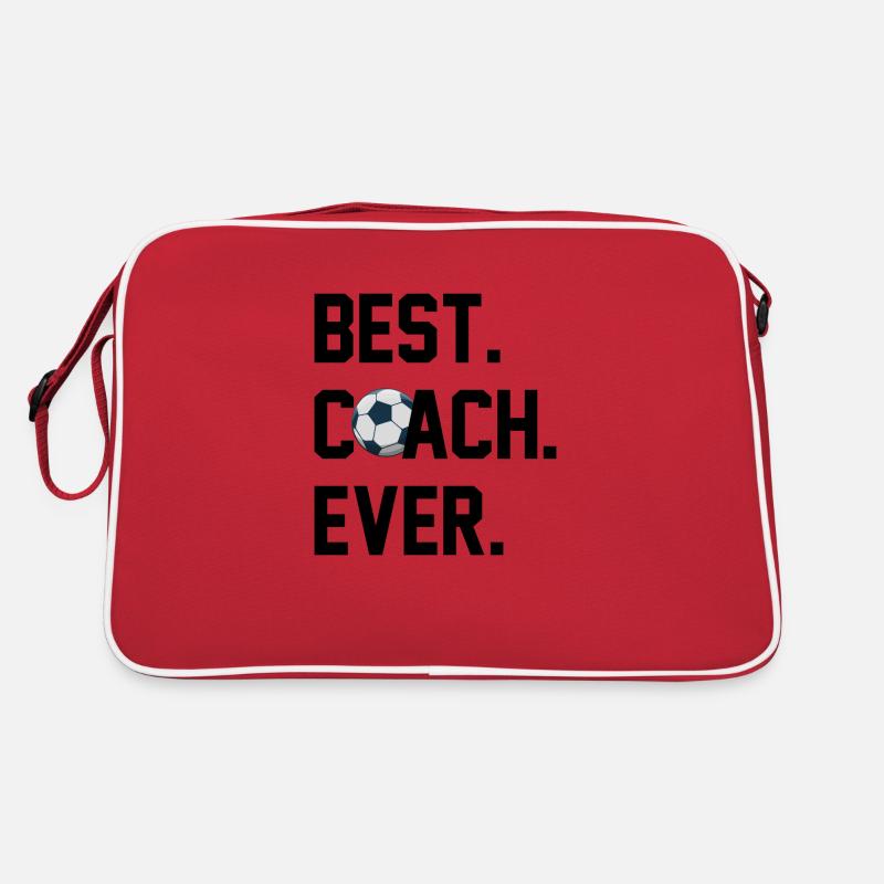 BESTER TRAINER FUßBALL - Retro Tasche - Rot/Weiß