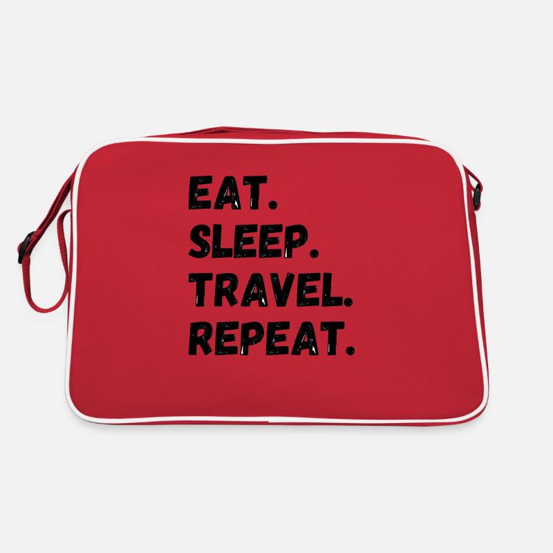 Manger dormir Voyage Répéter Sac Retro