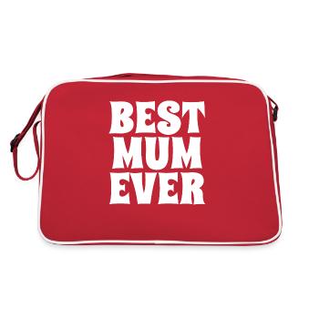 Best Mum Ever blanc - Sac Retro - rouge/blanc - Dos