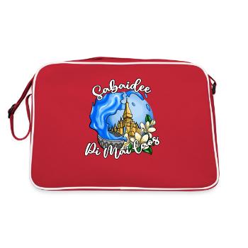 Laos Laotian Laotian New Year I Gift - Retro Bag - red/white - Back