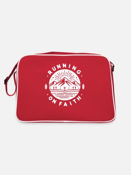 Running on Faith - Retro Bag - red/white - Back