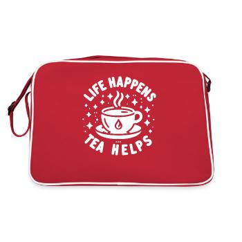 Life Happens Le thé aide - Sac Retro - rouge/blanc - Dos