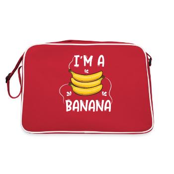 I’m a Banana – Motif de banane amusant et unique - Sac Retro - rouge/blanc - Dos