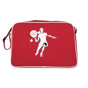 Padel player front white - Retro Bag - red/white - Back