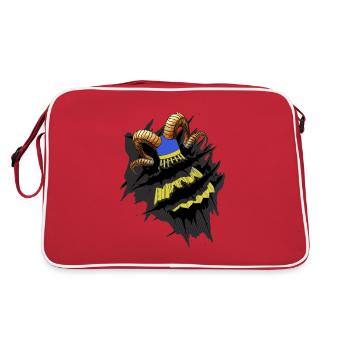 badminton badminton badminton joueur de badminton - Sac Retro - rouge/blanc - Dos