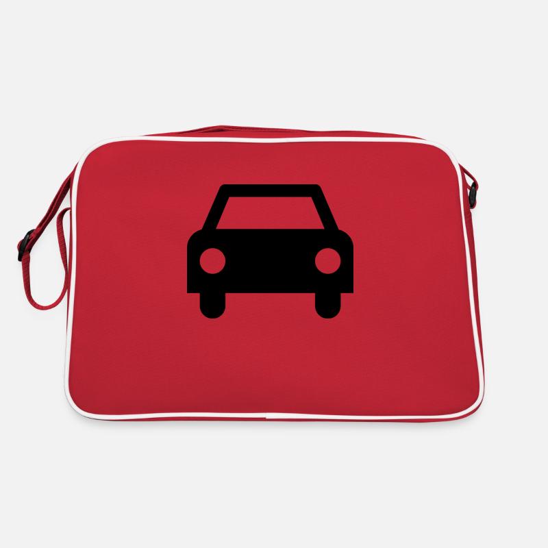 car auto logo - Retro Tasche - Rot/Weiß