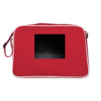Creepy creature in the forest - Retro Bag - red/white - Back