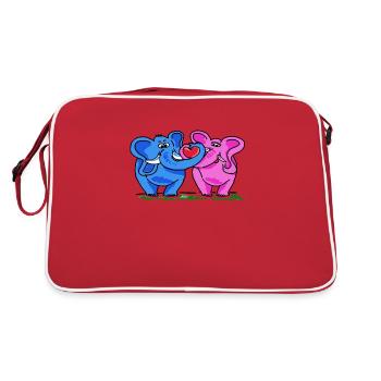 Sweet Elephants - Retro Tasche - Rot/Weiß - Hinten