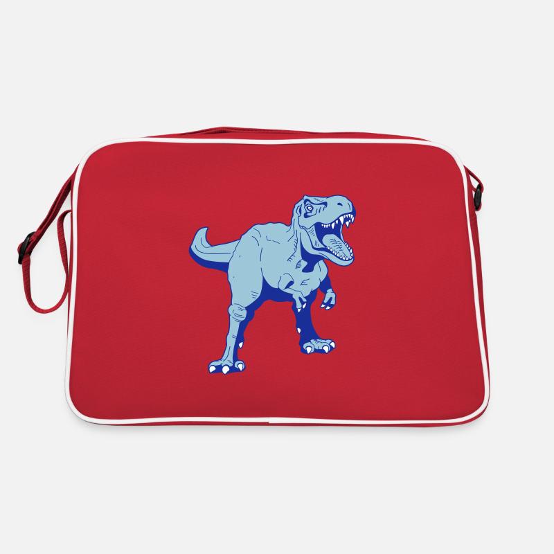 T-rex dinosaur - Retro Bag - red/white
