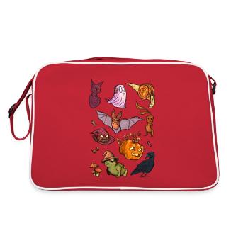 Süßes oder Saures - Retro Tasche - Rot/Weiß - Hinten