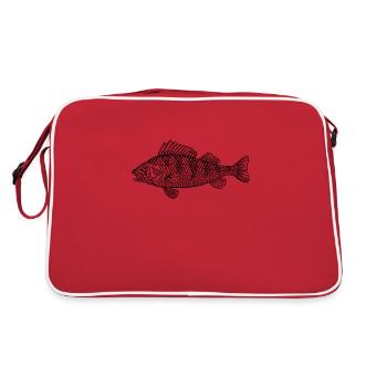 Schöner Barsch 2 - Retro Tasche - Rot/Weiß - Hinten