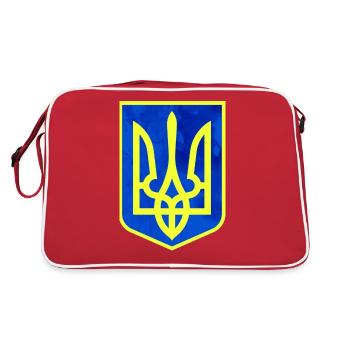 Ukraine Free Ukraine russia Freedom frieden war - Retro Tasche - Rot/Weiß - Hinten