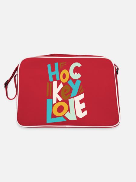 Hockey amour Fille de hockey sur gazon - Sac Retro - rouge/blanc - Dos