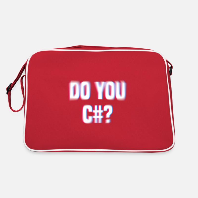 Do You See Sharp? (C#) Fuzzy design for nerds Retro Bag