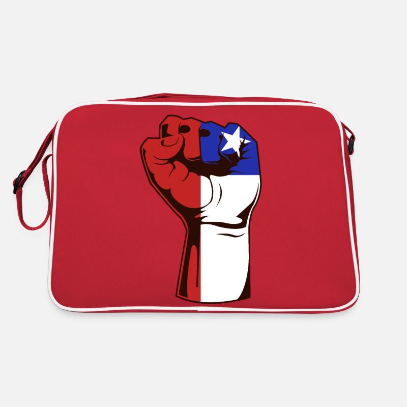 Chile Faust Revolution Ich liebe Chile - Retro Tasche - Rot/Weiß