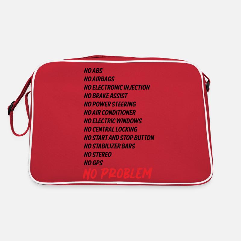 Oldtimer-Charakter - Retro Tasche - Rot/Weiß