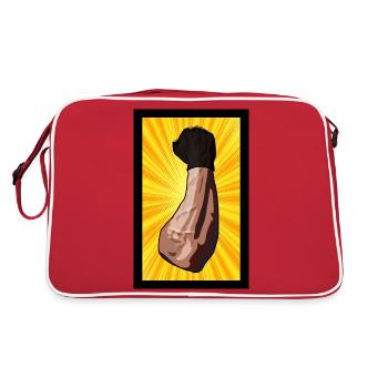 Black Power - Sac Retro - rouge/blanc - Dos