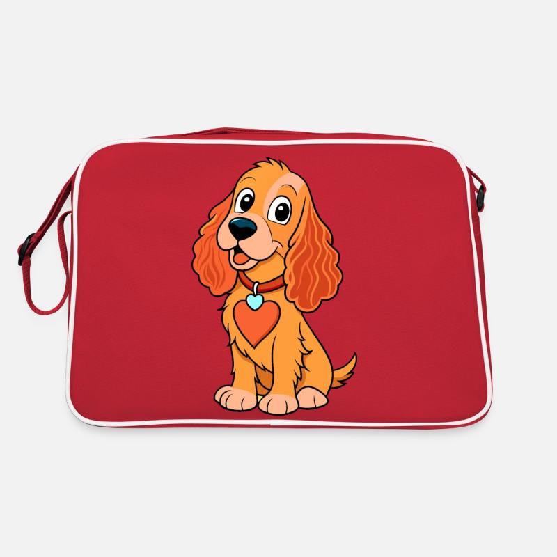 Liebevolle Cocker Spaniel Digitale Kunst Retro Tasche