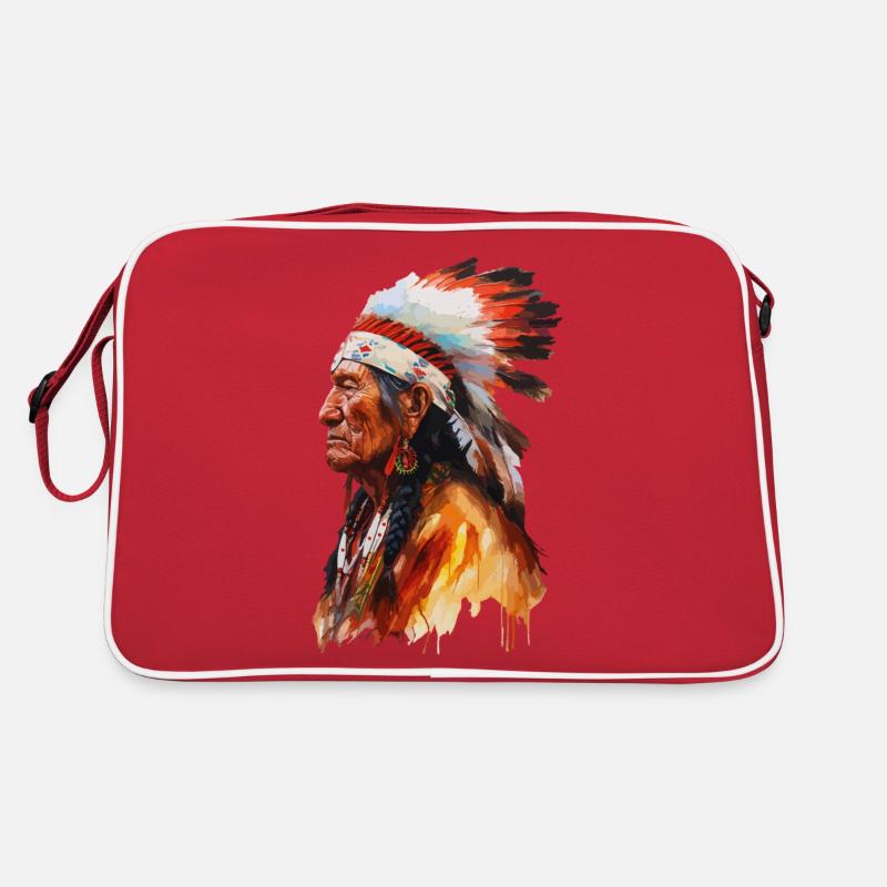 Native American Chief Native American Tribe Apache Sioux Retro Bag