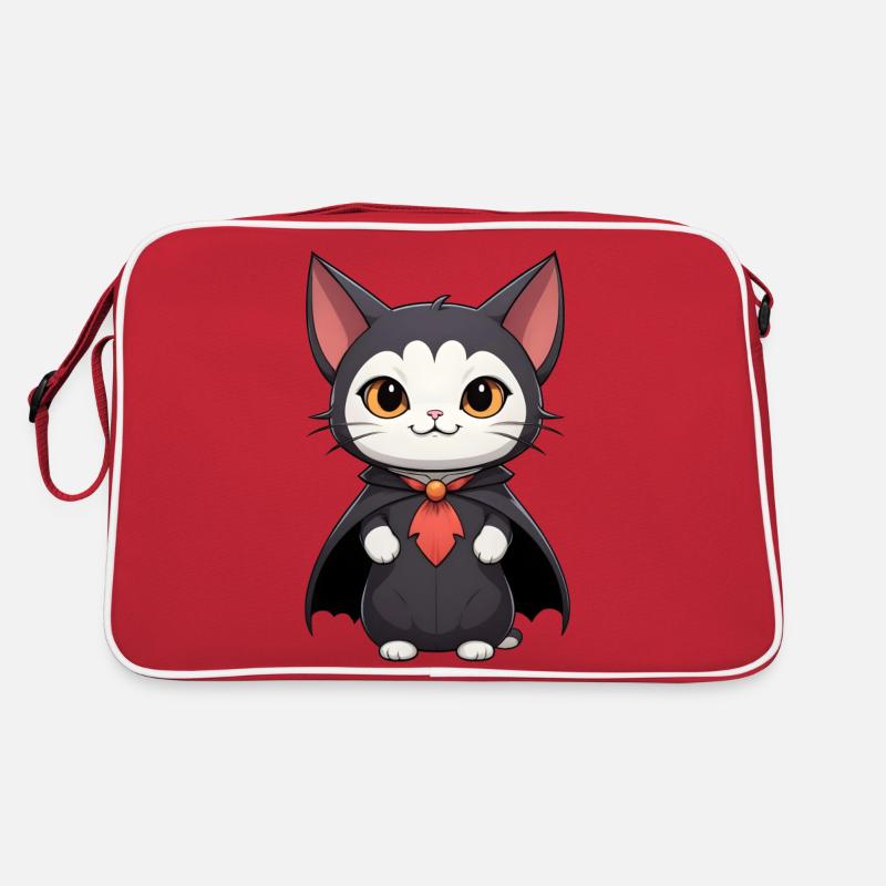 Halloween Vampir-Katze Retro Tasche