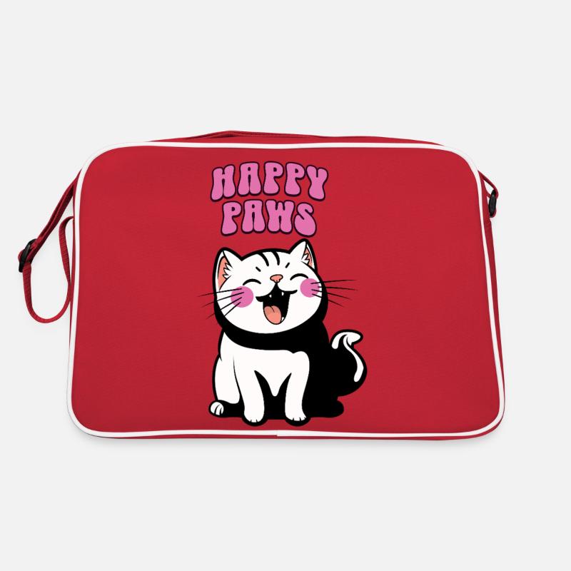 Le chat heureux, chat cute Sac Retro