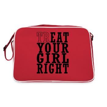 Treat Your Girl Right - Retro Tasche - Rot/Weiß - Hinten