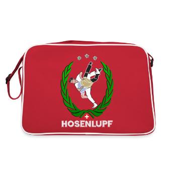 Hosenlupf Schwinger Schwingen - Retro Tasche - Rot/Weiß - Hinten