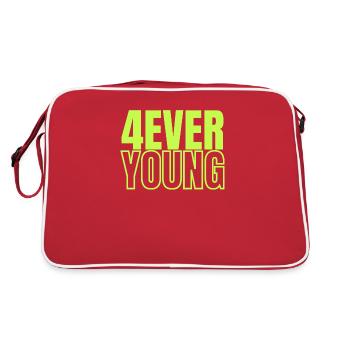 4EVERYOUNG in green design - Retro Bag - red/white - Back