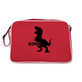 Dinosaurier Dino Dinosaur - Retro Bag - red/white - Back
