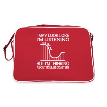 Rollercoaster Achterbahn - Retro Tasche - Rot/Weiß - Hinten
