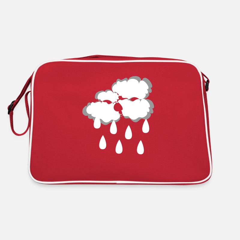 Rain cloud, vector illustration Retro Bag