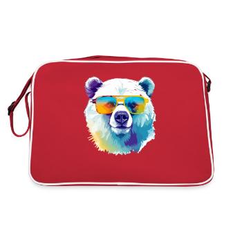 Bruce l'ours polaire - Sac Retro - rouge/blanc - Dos