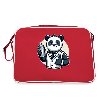 Panda Bear Cocktail Shaker - Retro Bag - red/white - Back