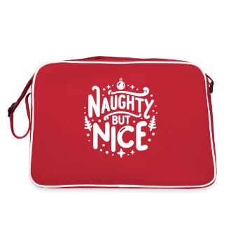 Frech, aber nett - Retro Tasche - Rot/Weiß - Hinten