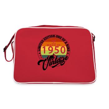 1950 Anniversaire Né en 1950 vintage Rétro. Editio - Sac Retro - rouge/blanc - Dos